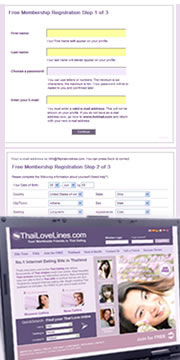 Begin your Thai Dating search by registering here