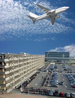 Airplane taking off from Thailand's Subharnabhumi International airport in  Bangkok, Thailand