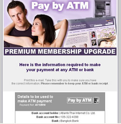 You will receive an advice to pay at any bank or ATM and later a receipt and confirmation
