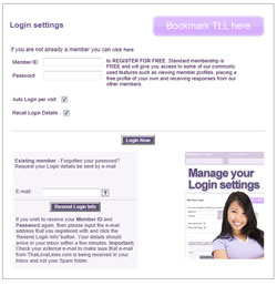 You can set your login settings on Thailand's leading dating site
